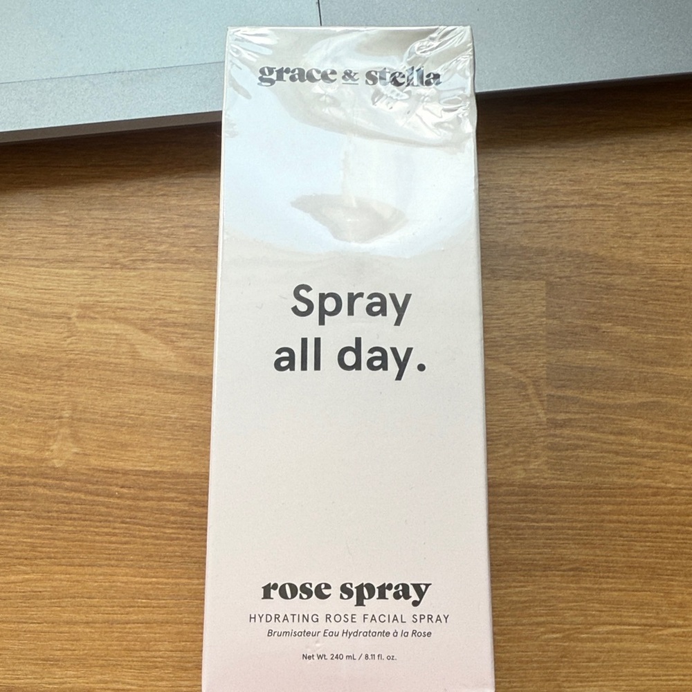 Grace & Stella Rose Water Facial Spray Hydrating Face‎ Mist 240mL 8.11 fl oz NEW